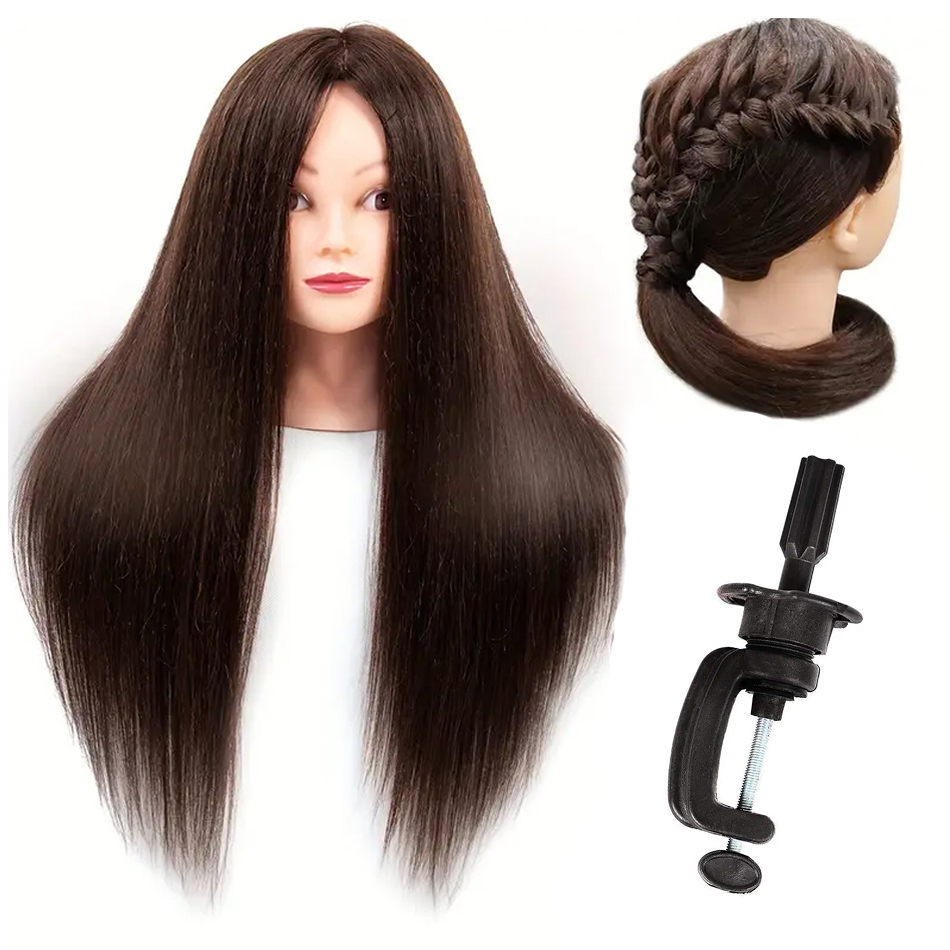 Beauty Makeup Training - Tête de Mannequin Réaliste avec Cheveux