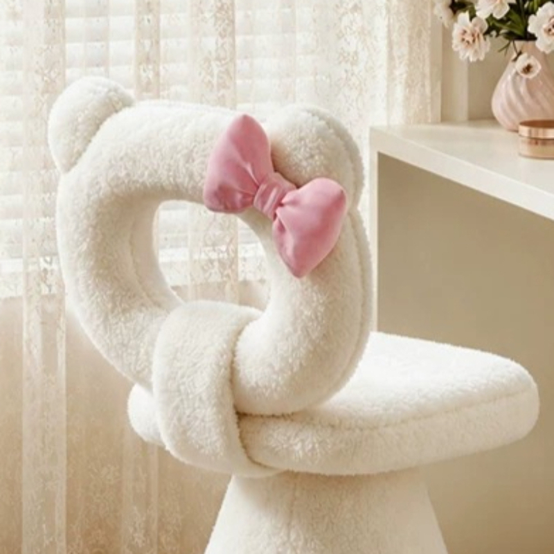 Tabouret de coiffeuse rose en  - Makeup And Beauty avis et prix
