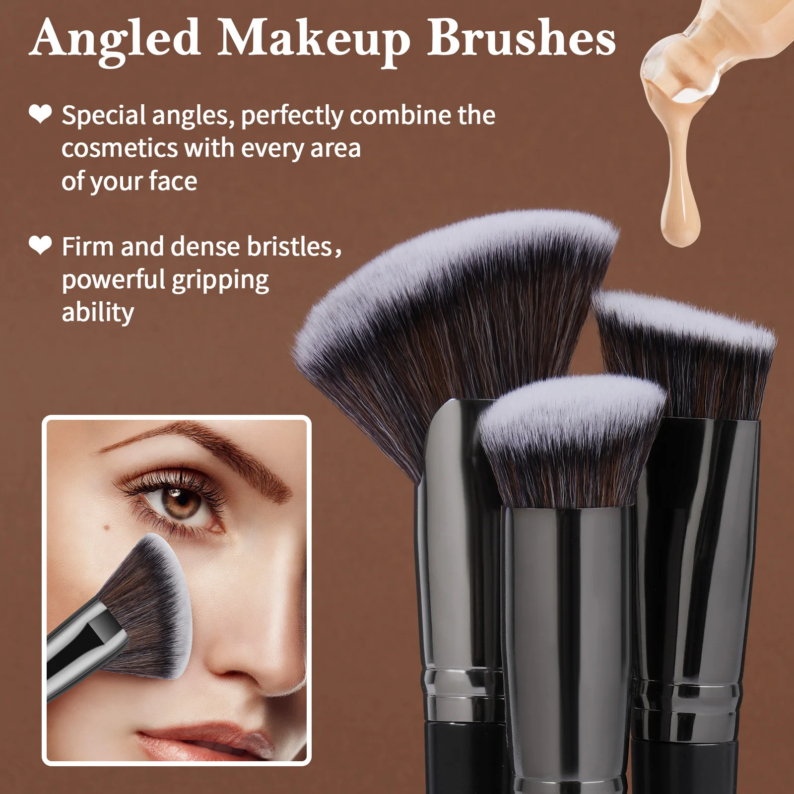 MAANGE-Kit de pinceaux de maqu - Huda Beauty Makeup Brush Set avis et prix