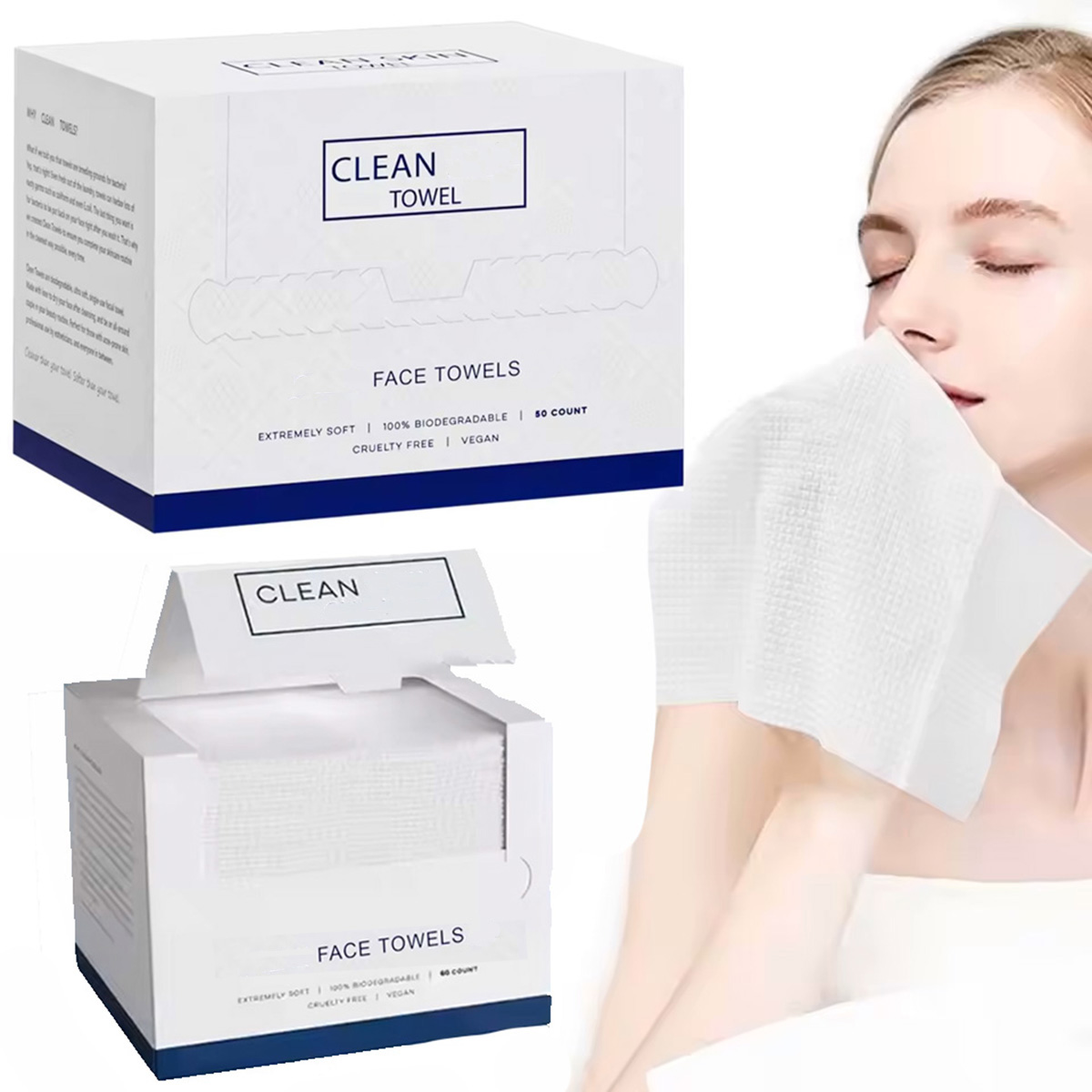 50 pièces/boîte, serviettes je - Kiss Beauty Makeup Remover avis et prix